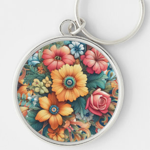 Chaveiro Grande Buquê de Flores