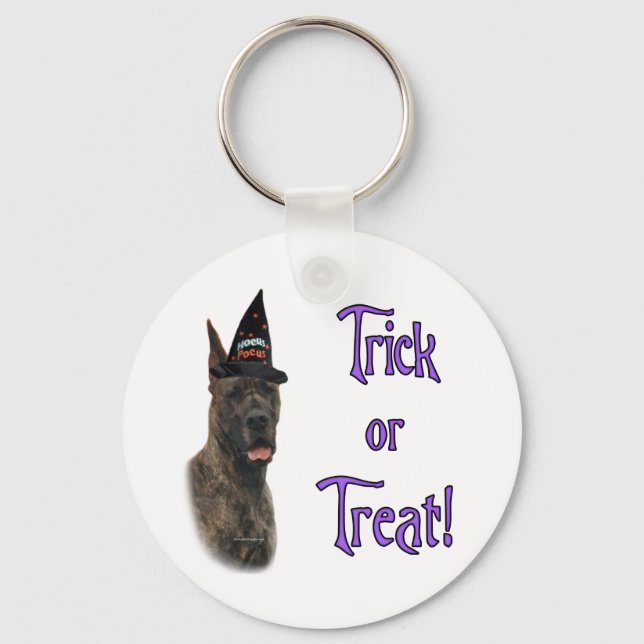 Chaveiro Grande Dane (brindle) Trick (Frente)