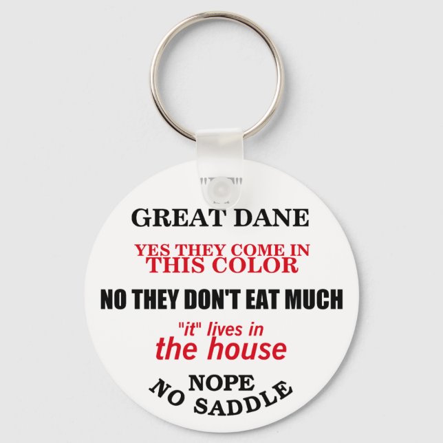 Chaveiro Grande Dane Walking Respostas (Frente)