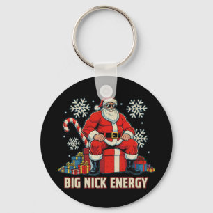 Chaveiro Grande Energia Nick Santa Natal Divertido Vintage