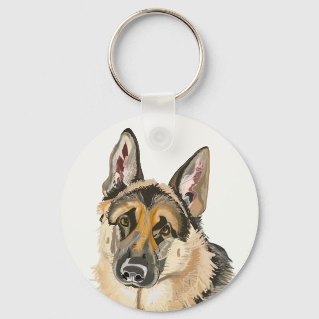 Chaveiro Grande German shepherd, Alsation Dog Drake Key (Frente)
