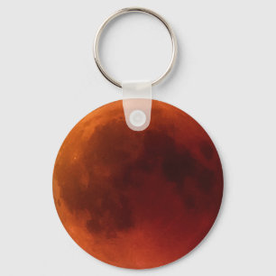 Chaveiro Grande Gráfico da Lua de Eclipse Lunar Vermelho