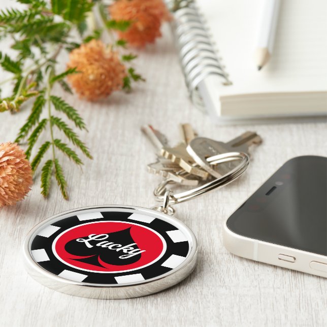 Chaveiro Grande moeda de pôquer de Las Vegas personalizada  (Lateral)