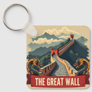 Chaveiro Grande Muralha da China Viagem Vintage