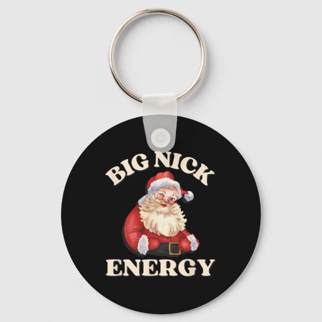 Chaveiro Grande Nick Energy Papais noeis Engraçado Natal (Frente)