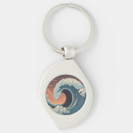 Chaveiro Grande onda de tsunami