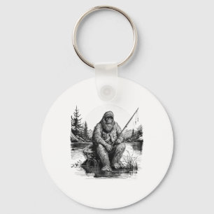 Chaveiro Grande Pé Pesca Pesca Sasquatch Divertido Peixe