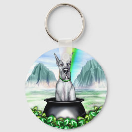 Chaveiro Grande Pote Azul Dane O Dourado