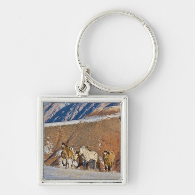 Chaveiro Grandes Montanhas Horn, Cavalos correndo (Frente)