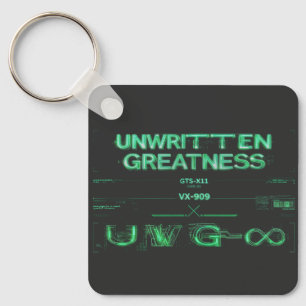 Chaveiro "Grandeza Não Escrita" Pingente Cyberpunk