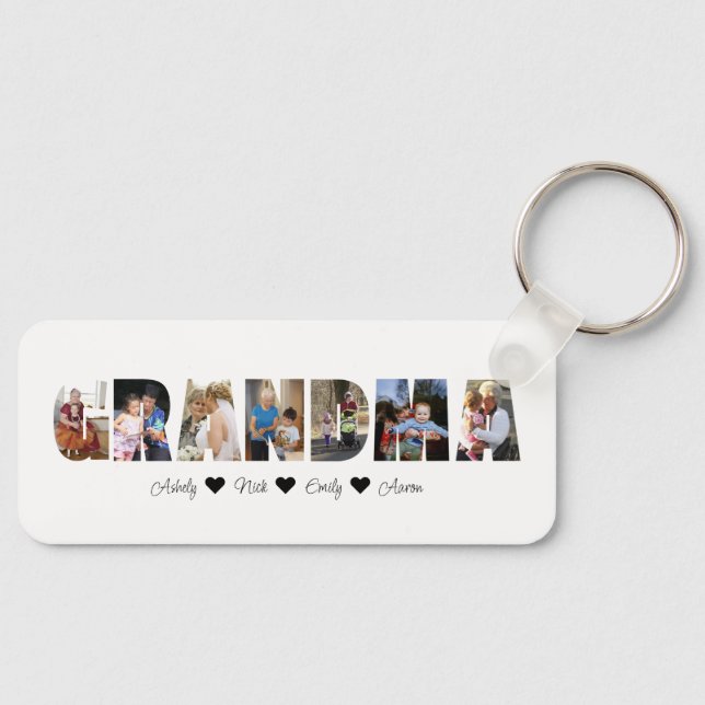 Chaveiro Grandma Photo Collage Keychain with 7 Photos (Frente)
