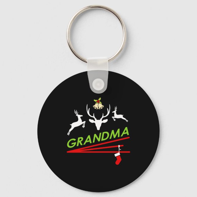 Chaveiro Grandma Reindeer Hoof Prints Christmas  (Frente)