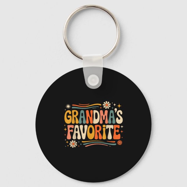 Chaveiro Grandmas Favorite Funny Grandparent Granhild Vinta (Frente)