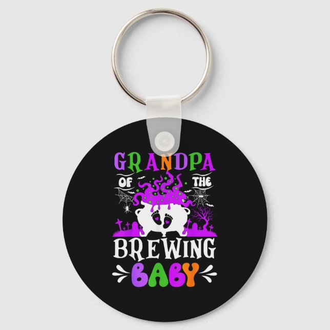 Chaveiro Grandpa Of The Brewing Baby Grandpa To Be Hallowee (Frente)