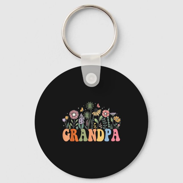 Chaveiro Grandpa Wildflower Floral Birthday Baby Shower New (Frente)