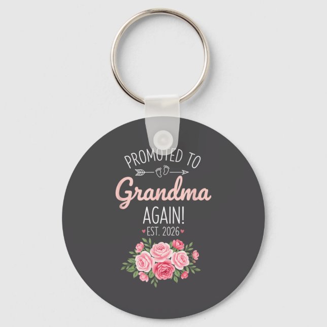Chaveiro Grandparent Promoted To Grandma Again Est. 2026, N (Frente)