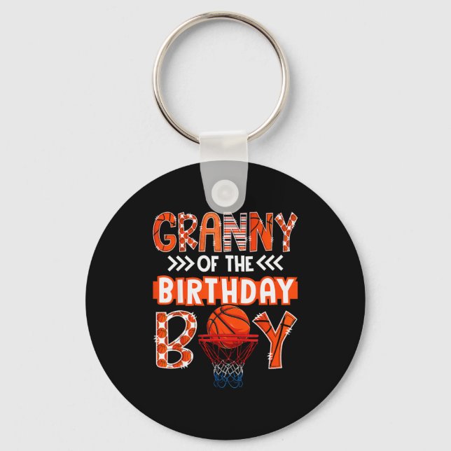 Chaveiro Granny Of The Birthday Boy Basketball Lover Matchi (Frente)
