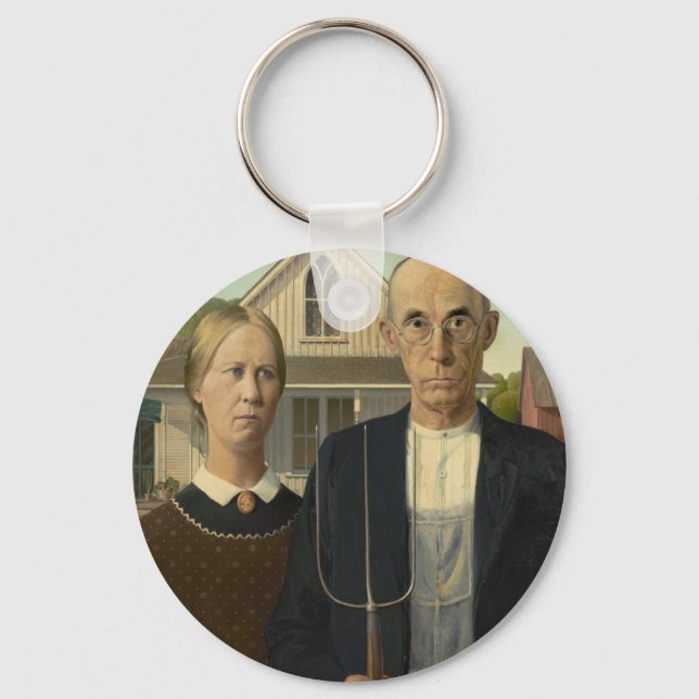 Chaveiro Grant Wood American Gothic (Frente)