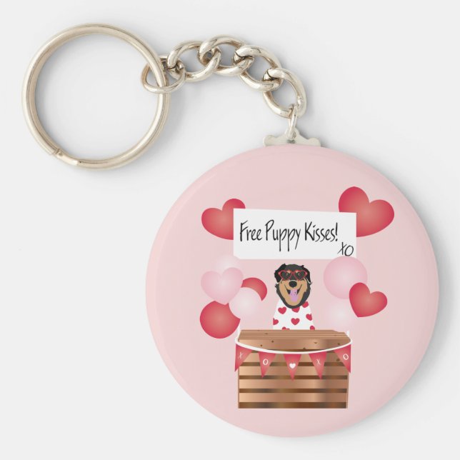 Chaveiro Grátis Puppy Kisses Namorados Cachorro Vermelho (Frente)
