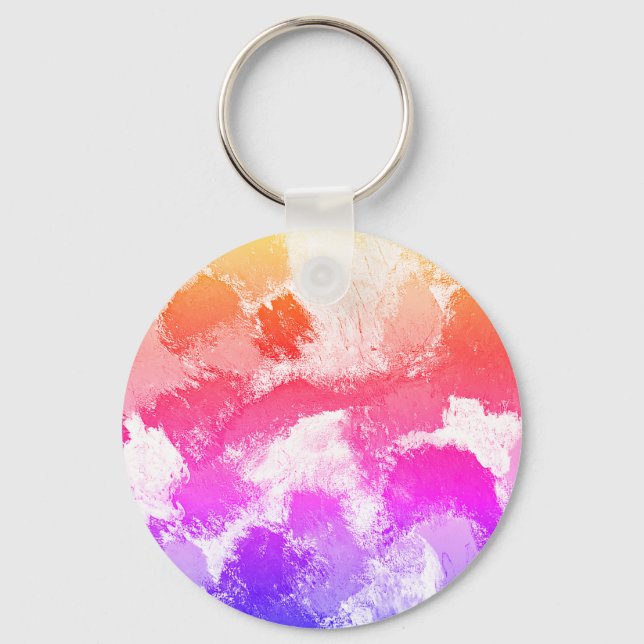 Chaveiro Gravatas de multicores coloridas vibrantes (Frente)