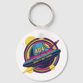 Chaveiro Gravidade 404 Não Encontrada - Arte Pop de Espaço