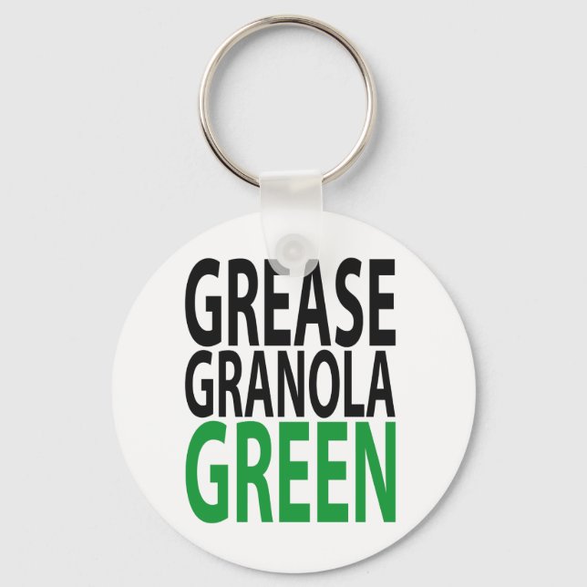 Chaveiro graxa, granola, GREEN! (Frente)