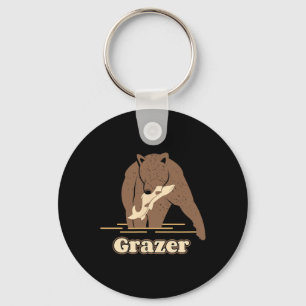 Chaveiro Grazer Fish Bear Fat Brown Grizzly Em outubro Nós