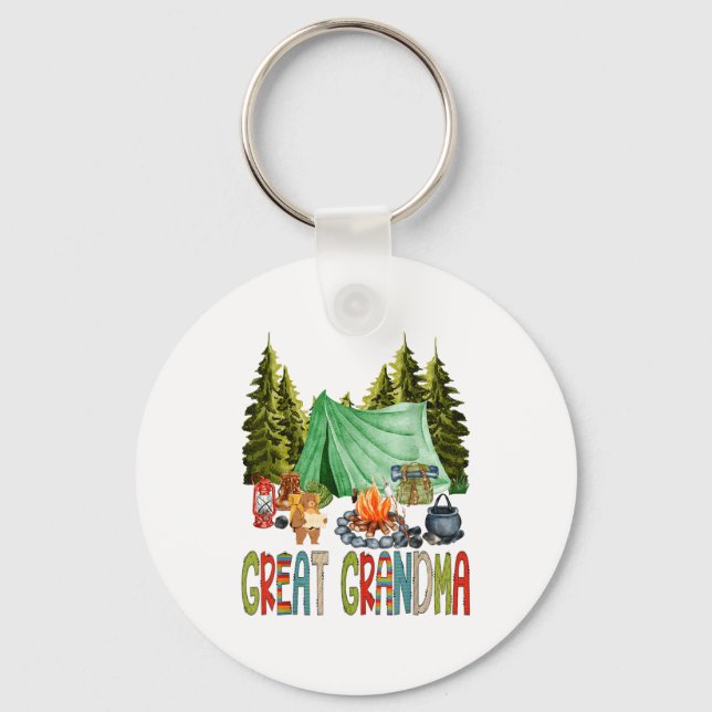 Chaveiro Great Grandma Of The Happy Camper 1st Birthday Bea (Frente)