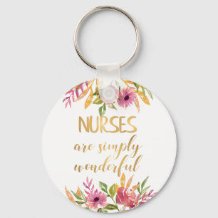 Chaveiro Great nurse thank you golden lettering