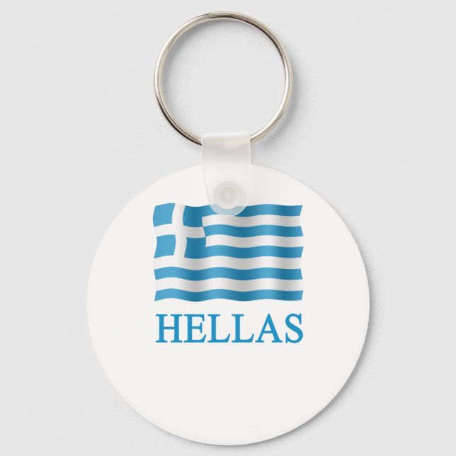 Chaveiro Grécia Hellas em Grego - + Sinalizador (Frente)