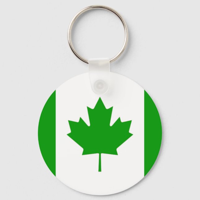 Chaveiro Green Canada-Flag Key Chain (Frente)