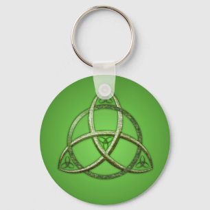 Chaveiro Green Celtic Trinity Knot