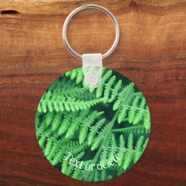 Chaveiro Green Ferns Nature Personalizado (Frente)