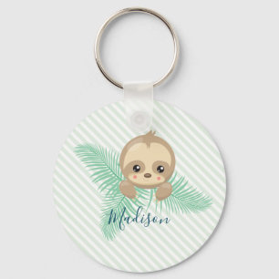 Chaveiro Green Happy Baby Sloth Chá de fraldas