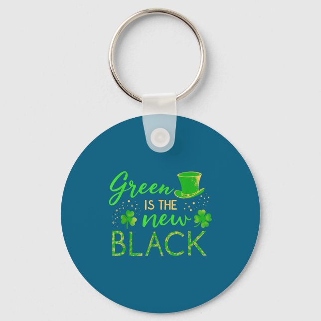 Chaveiro Green Is The New Black - St. Patrick’s Day Shamroc (Frente)
