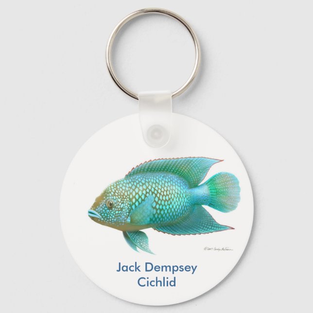 Chaveiro Green Jack Dempsey Cichlid (Frente)