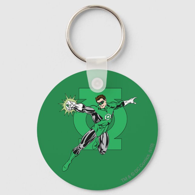 Chaveiro Green Lantern with Logo Background (Frente)