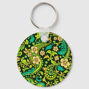 Chaveiro Green Paisley Pattern