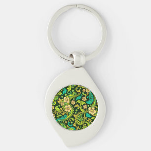 Chaveiro Green Paisley Pattern
