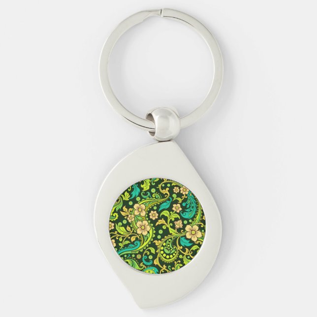 Chaveiro Green Paisley Pattern (Frente)