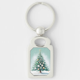 Chaveiro Green Pine Tree and Background | Silver Green Oran