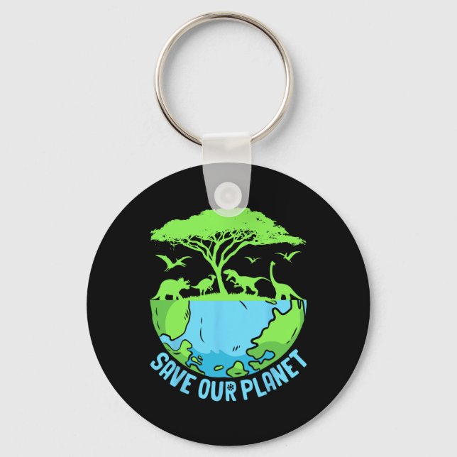 Chaveiro Green Save Our Planet Environmental Earth Day Boys (Frente)