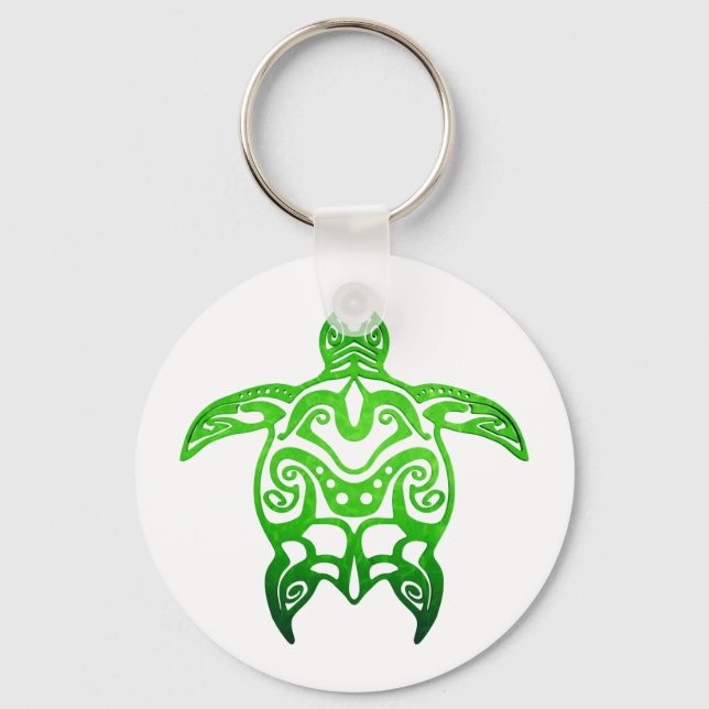 Chaveiro Green Sea Turtle Tribal (Frente)