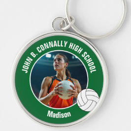 Chaveiro Green Volleyball Player Photo Keepsake