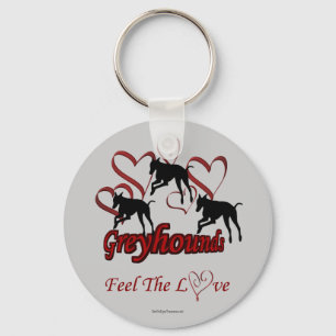 Chaveiro Greyhounds Hearts Love Dog Lover