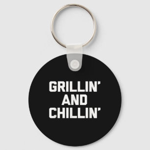 Chaveiro Grillin & Chillin Camisa Engraçada Barbecu