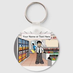 Chaveiro Grocery Store - Cartoon masculino por PrintedPerfe