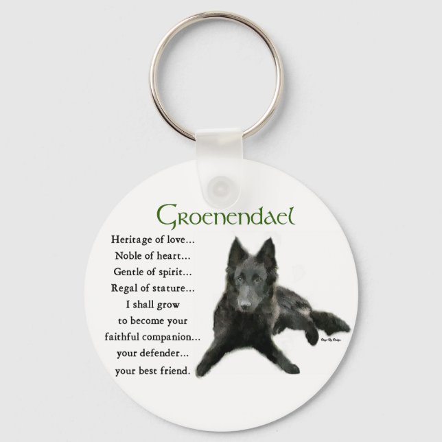 Chaveiro Groenendael Belga Sheepdog Gifts (Frente)