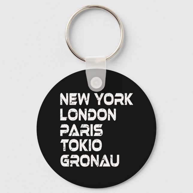 Chaveiro Gronau Nova Iorque Tokio Paris Anhänger (Frente)