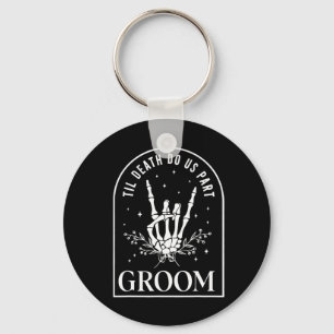 Chaveiro Groom Noiva Skeleton Rock Hand Casais Casamento Ha